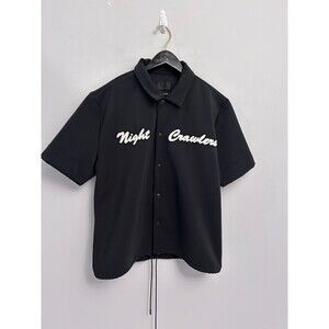 RtA Denim Graphic Print Short Sleeve Shirt
Black  Size: M